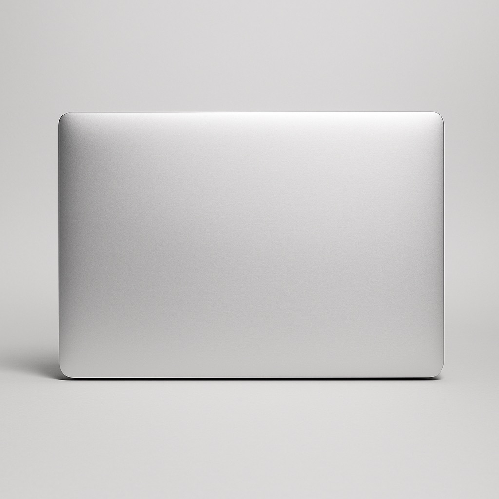 Sample label shown on Laptop — mockup
